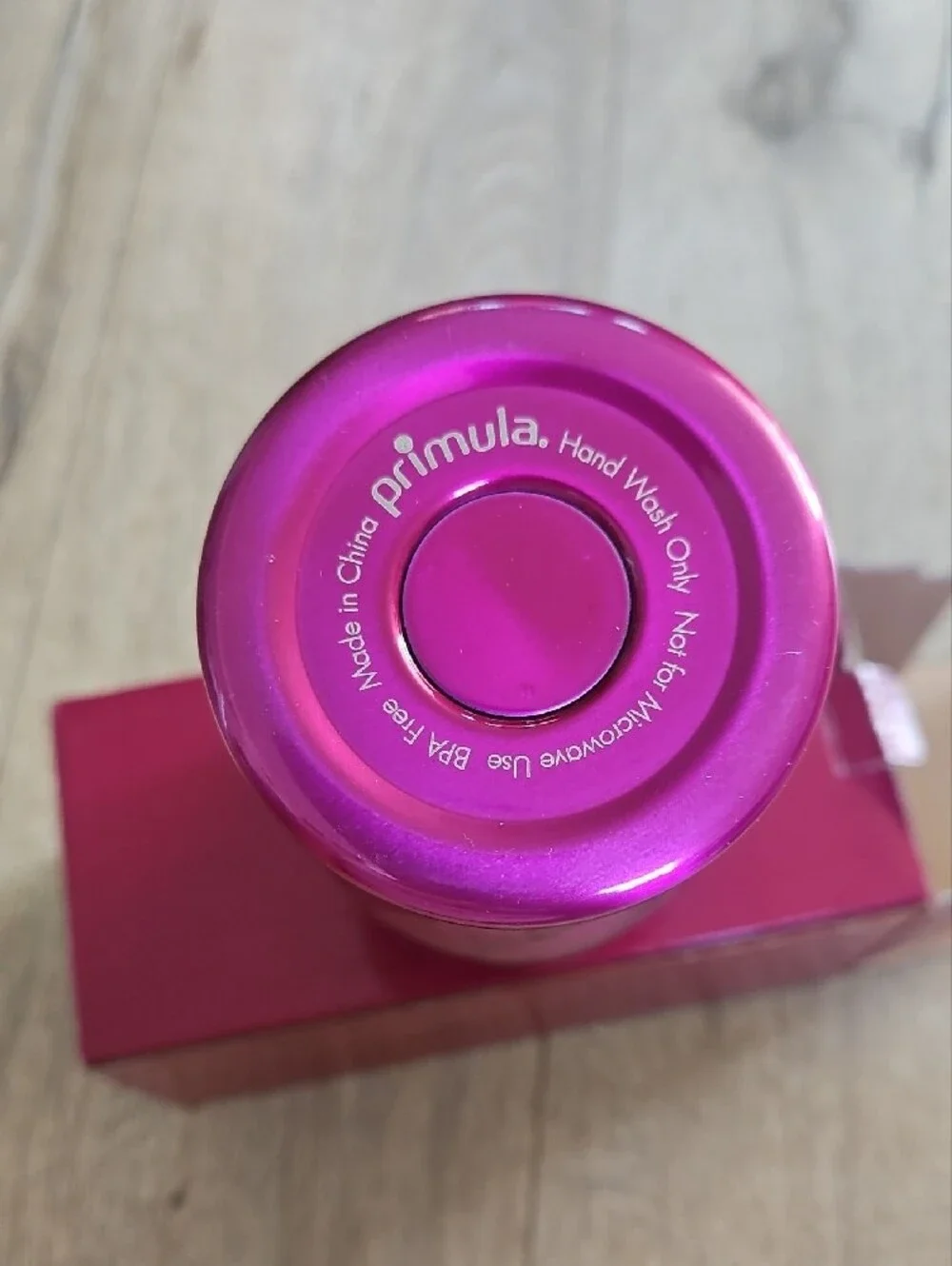Magenta PRIMULA Stainless Steel Travel Tumbler with Clear Lid